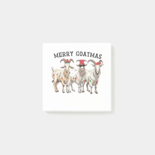 Post-it® Joyeux Goatmas Animal Chèvre Amour Joyeux Noël