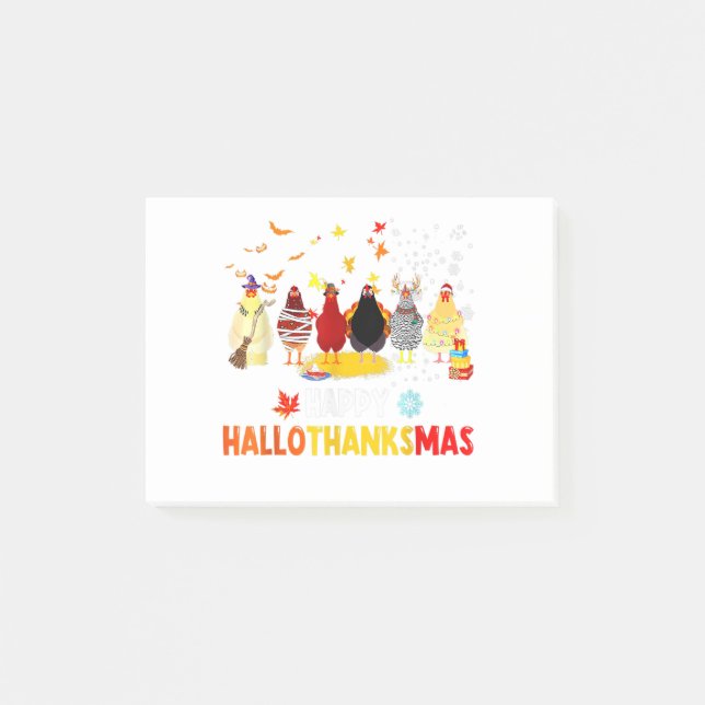 Post-it® Joyeux Hallothanksmas Costume Poulet Halloween La (Devant)