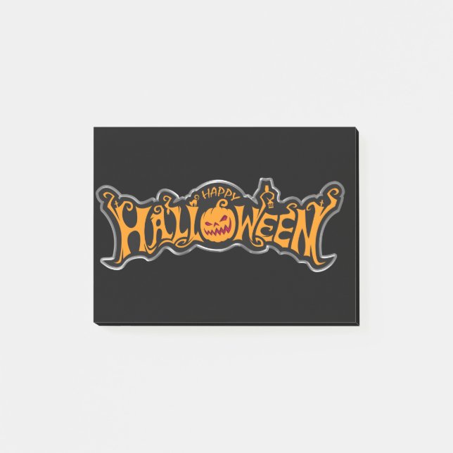 Post-it® Joyeux Halloween Citrouille à l'Œil de Rubis Cadre (Devant)