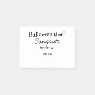 Post-it® Joyeux Halloween félicitations nom date année dipl