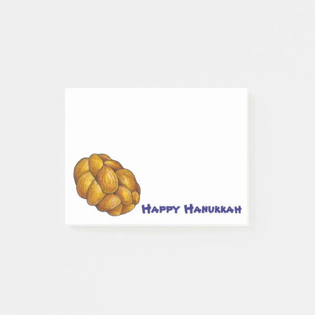 Post-it® Joyeux Hanoukka Chanukah Challah Pain Post-Son (Devant)