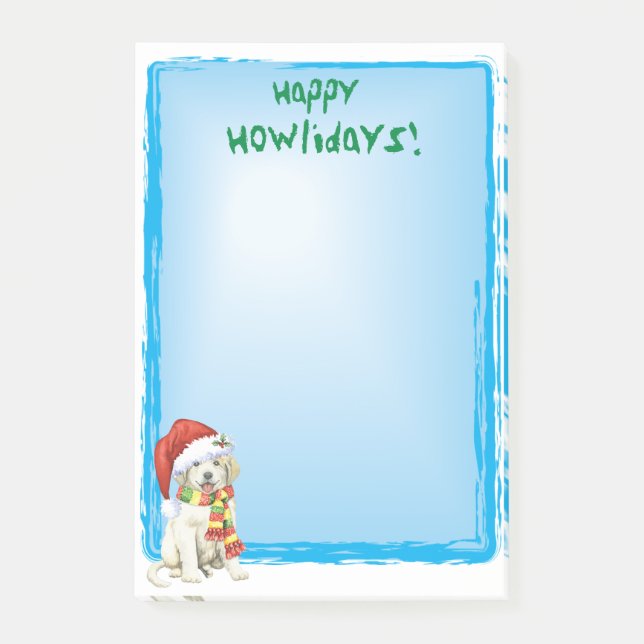 Post-it® Joyeux Howlidays Great Pyrenees (Devant)