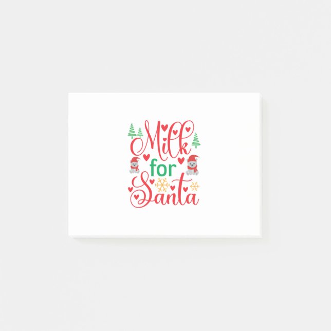 Post-it® Joyeux Lait De Noël Pour Père Noël (Devant)