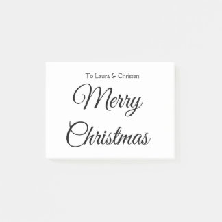 Post-it® Joyeux Noël ajouter le nom texte personnalisé cade