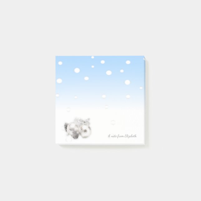 Post-it® Joyeux Noël, balles de Noël -Personnalisé (Devant)