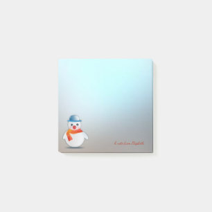 Post-it® Joyeux Noël,Bonhomme de neige de Noël -Personnalis