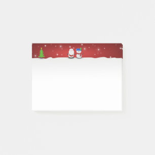 Post-it® Joyeux Noël Bonhomme de neige et Père Noël