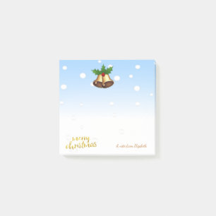 Post-it® Joyeux Noël, Cloche de Noël - Personnalisé