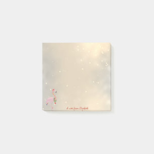 Post-it® Joyeux Noël, Flamant Rose Chapeau de Père Noël - P