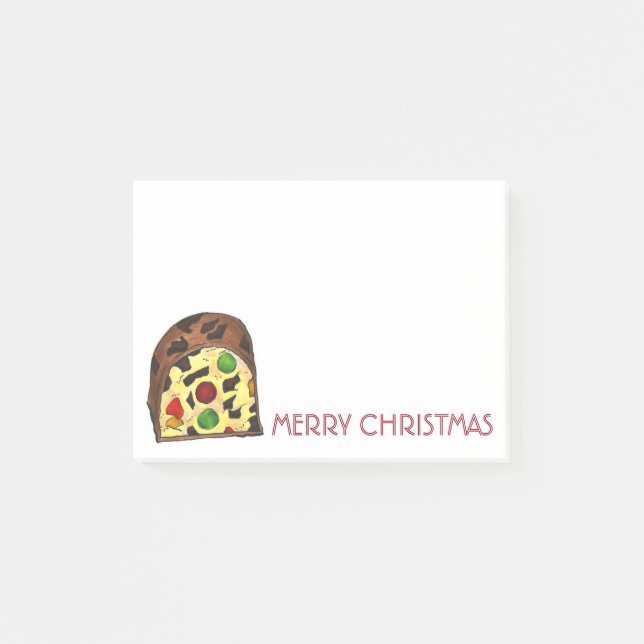 Post-it® Joyeux Noël Fruitcake Fruit Gâteau (Devant)