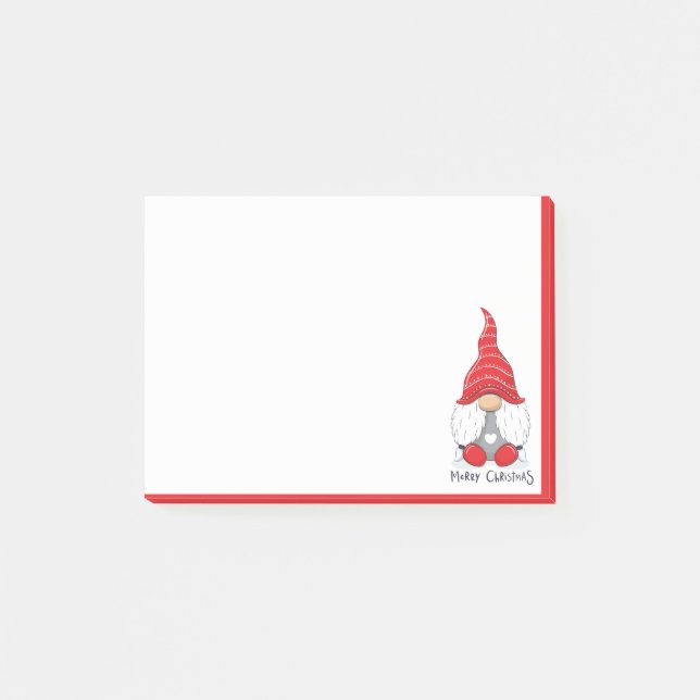Post-it® Joyeux Noël mignonne Aquarelle Elf Gnome (Devant)