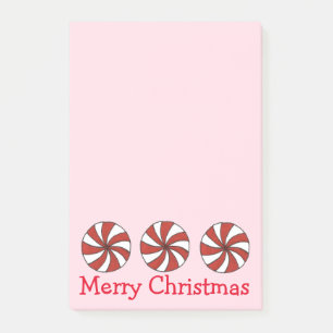 Post-it® Joyeux Noël Pink Peppermenthe Mint Hard Candy