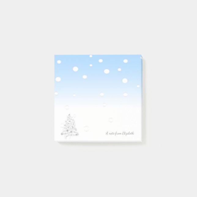 Post-it® Joyeux Noël, Sapin de Noël - Personnalisé (Devant)