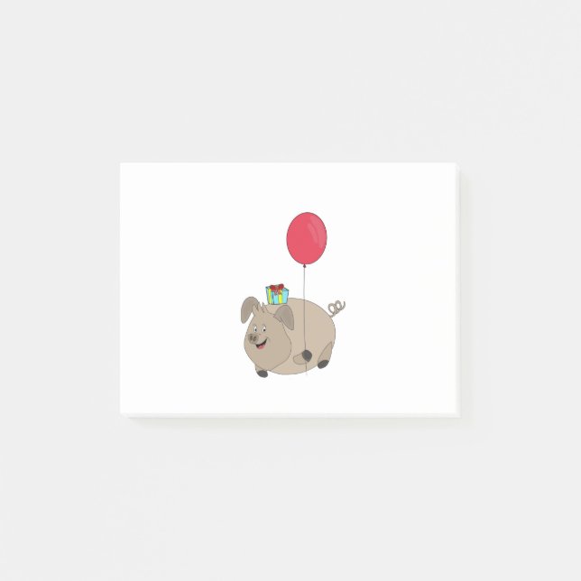 Post-it® Joyeux porc d'anniversaire (Devant)