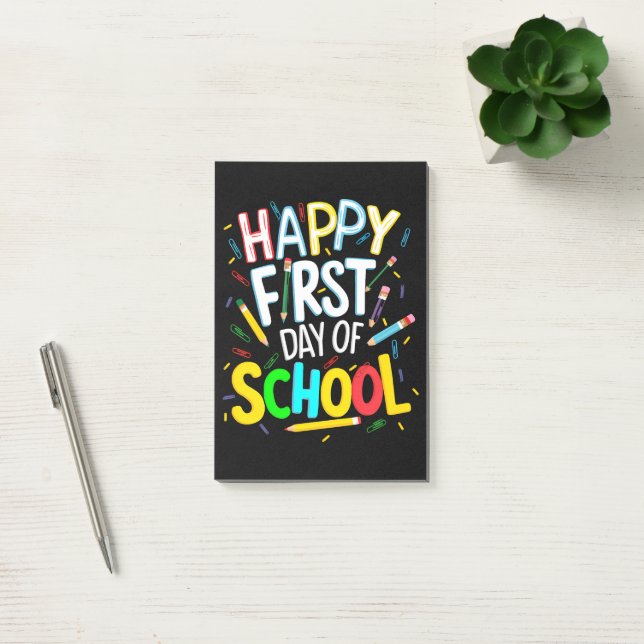 Post-it® Joyeux premier jour de rentrée scolaire (Bureau)