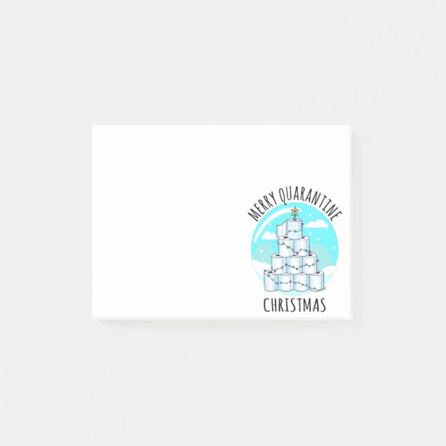 Post-it® Joyeux Quarantaine Arbre de Noël Papier toilette (Devant)