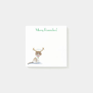 Post-it® Joyeux rappels ! Aquarelle Labradoodle Xmas