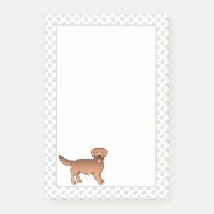 Post-it® Joyeux Red Golden Retriever Dessin Chien avec patt