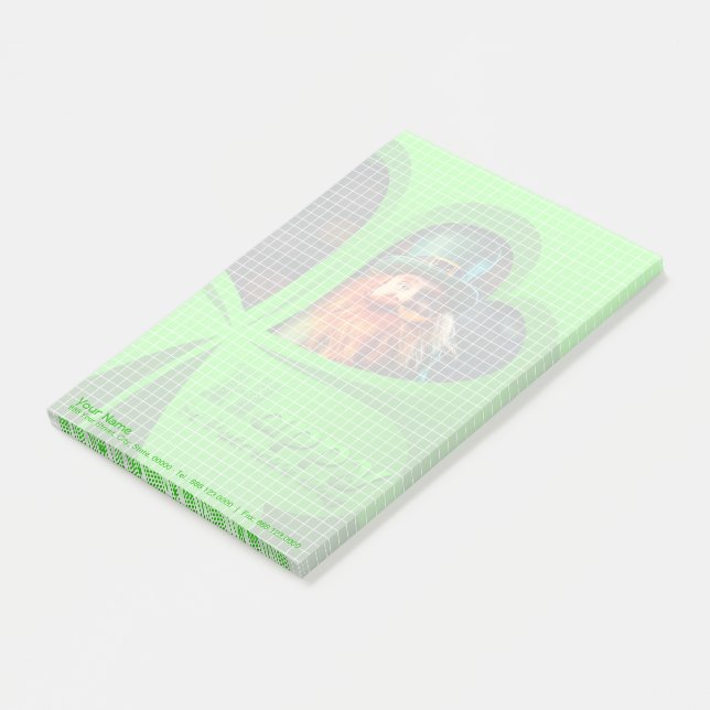 Post-it® Joyeux St Patrick's Day Leprechaun Corporate NP4 (Incliné)