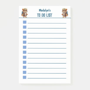 Post-it® Joyeux Tiger Cub avec sac à dos et boire