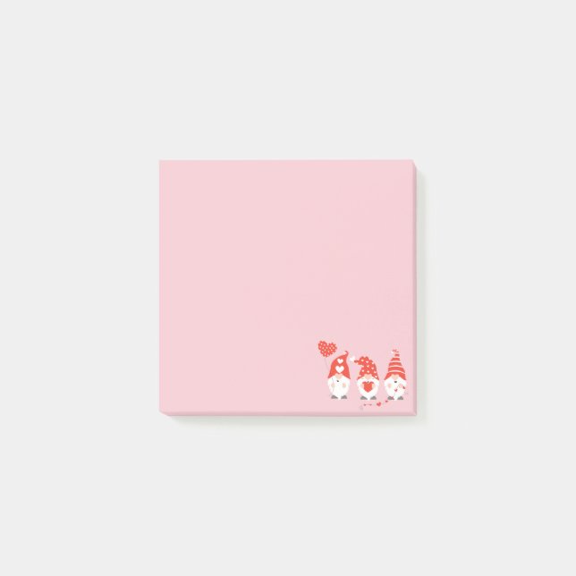 Post-it® Joyeux Valentin Gnomes Rouge Rose (Devant)