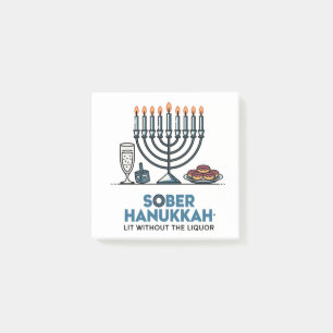 Post-it® Juif sobre Hanukkah Lit Sans Le Liquor Juif