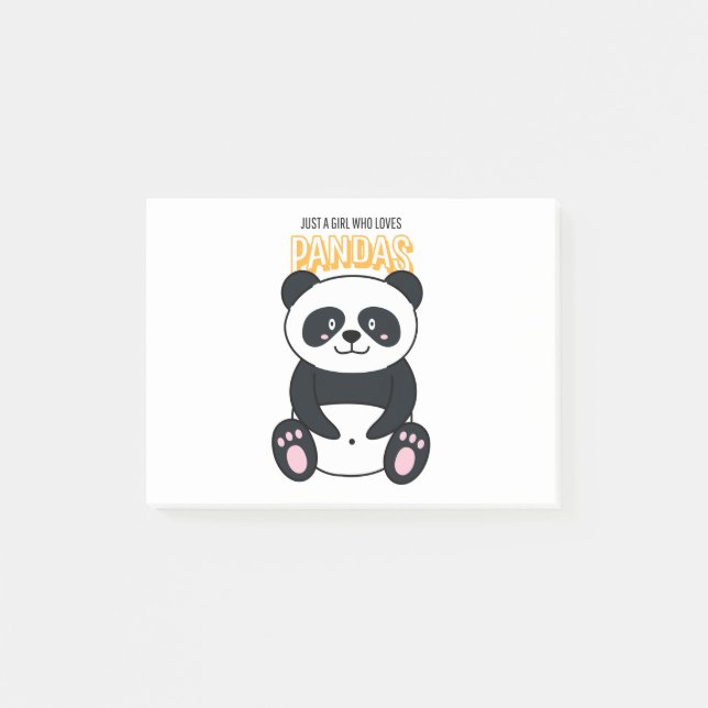 Post-it® Just A Girl Who Loves Pandas (Devant)