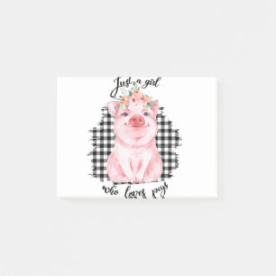 Post-it® Just a Girl who loves pigs