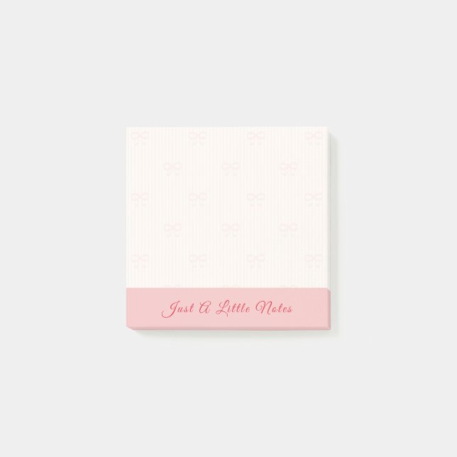 Post-it® Just A Little Note Pink Bow Watermark (Devant)