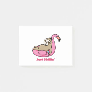 Post-it® JUSTE CHILLIN' - Flamant rose rose et paresseux