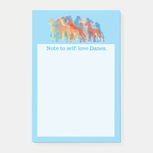 Post-it® Juste un rappel de Grand Danois. (Devant)