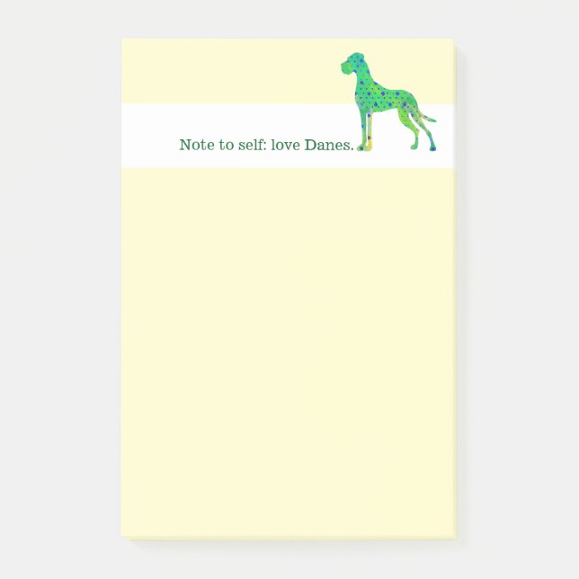 Post-it® Juste un rappel de Grand Danois. (Devant)
