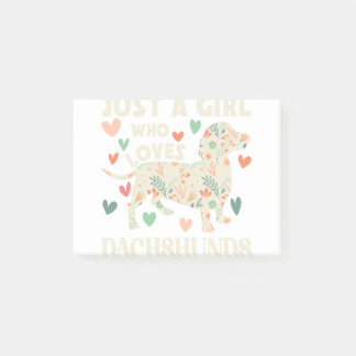 Post-it® Juste Une Fille Qui Aime Dachshunds Flower