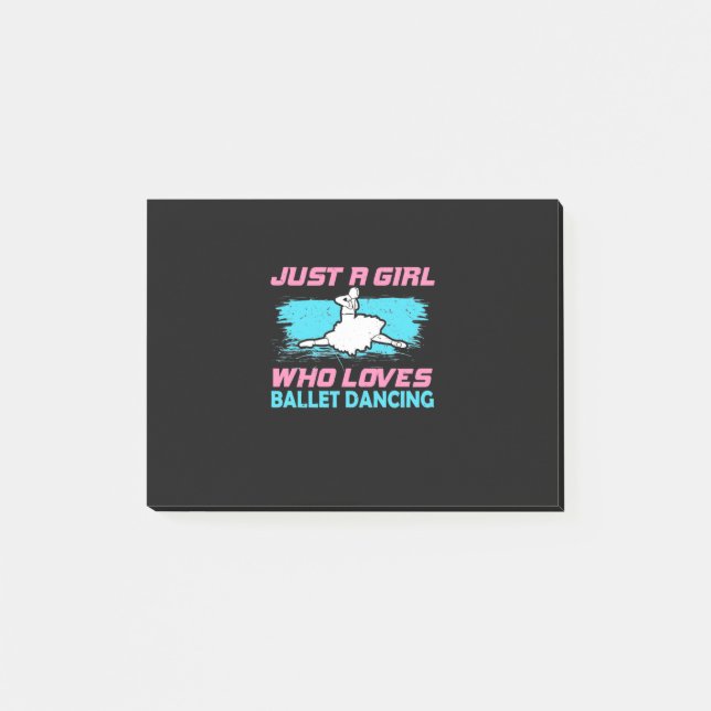 Post-it® Juste Une Fille Qui Aime La Danse De Ballet (Devant)