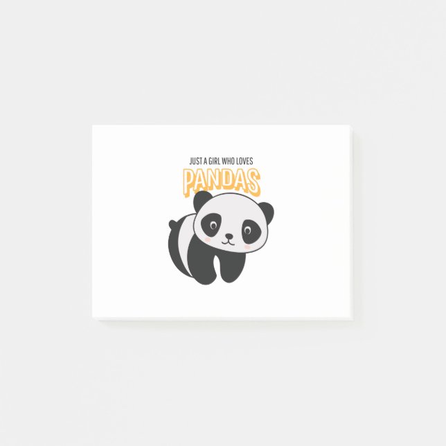 Post-it® Juste Une Fille Qui Aime Les Pandas (Devant)