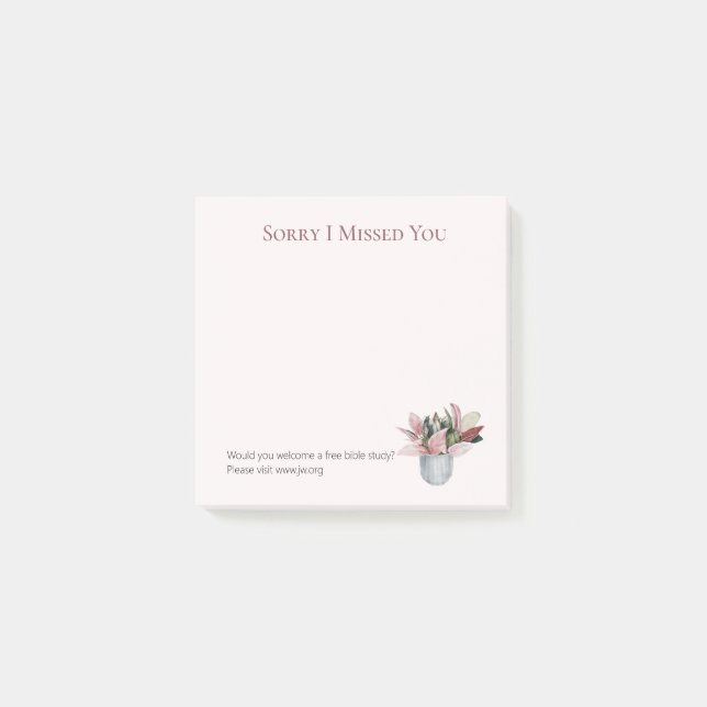 Post-it® JW Ministère Approvisionnement Désolé Je Vous Ai M (Devant)