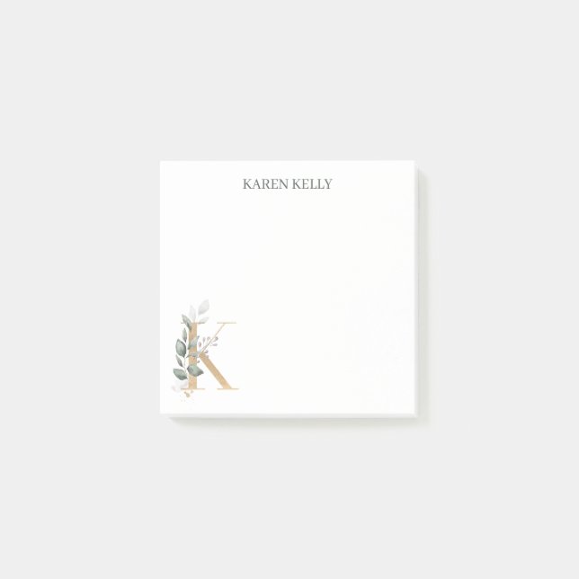 Post-it® K Monogramme Notes florales (Devant)