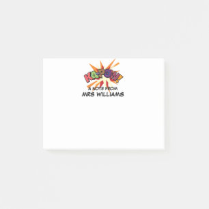 Post-it® KA-POW Nom personnalisé Fun Retro Comic Book
