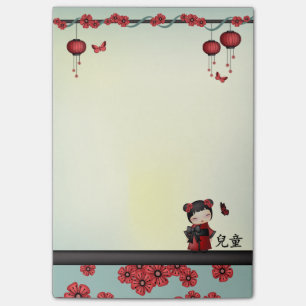 Post-it® Kaiko l'"enfant" de Kokeshi