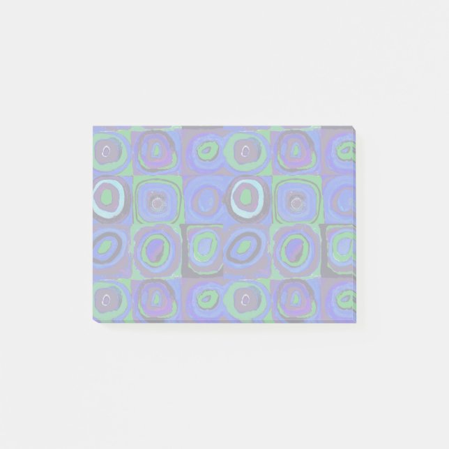 Post-it® Kandinsky Farbstudie Carrés Bleus Cercle Carré  (Devant)