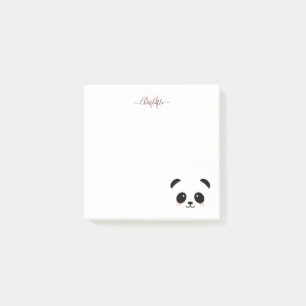 Post-it® Kawaii panda ours monogramme personnalisé