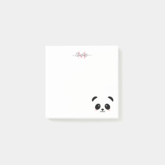 Post-it® Kawaii panda ours monogramme personnalisé