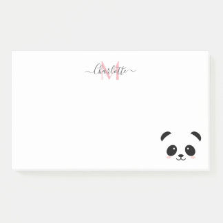 Post-it® Kawaii panda porter monogramme personnalisé post-i