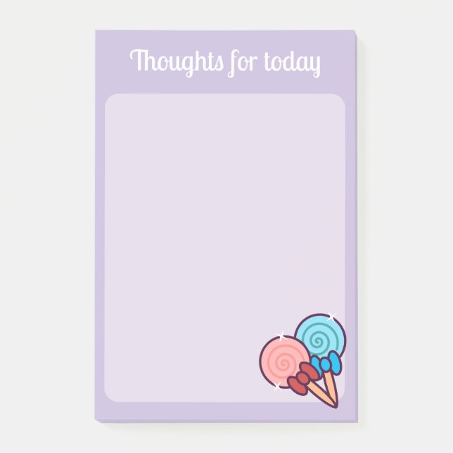 Post-it® Kawaii sucré Lollipops (Devant)