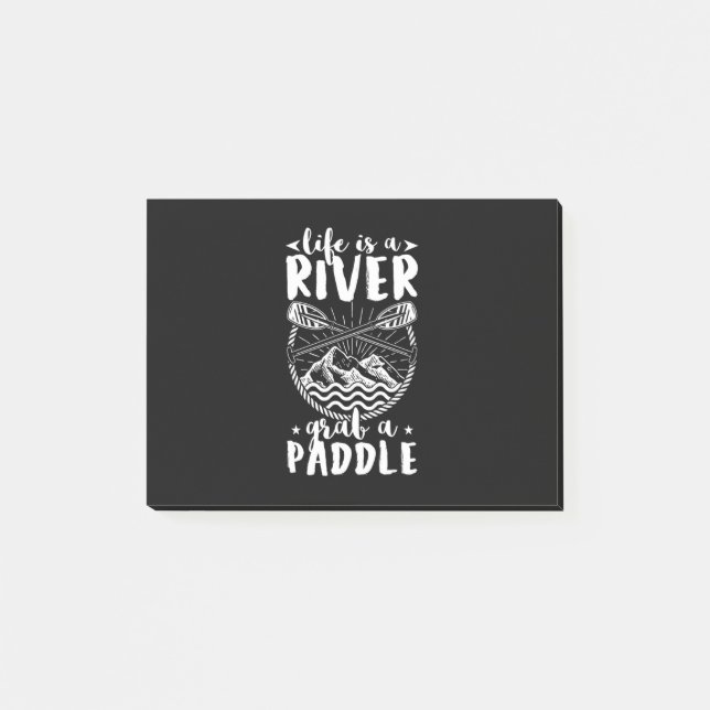 Post-it® Kayak Driver Life Est Une Rivière (Devant)