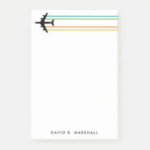 Post-it® KC-135 Bloc-notes de nom personnalisé rayé par jet