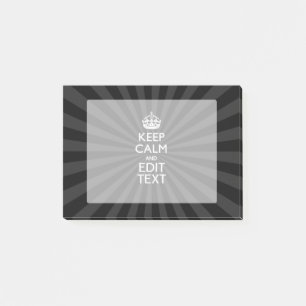 Post-it® KEEP CALM personnalisé et votre texte en rafale