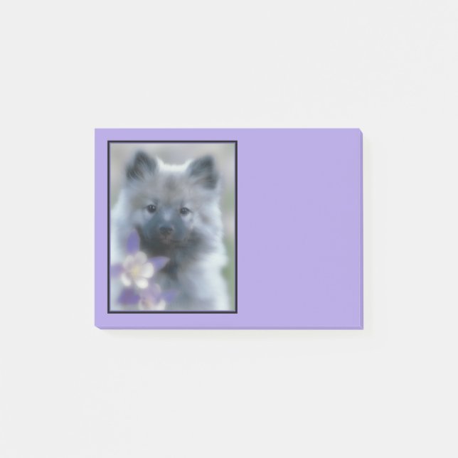 Post-it® Keeshond et Columbine - Photo de chien (Devant)