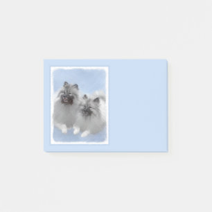 Post-it® Keeshond Paire de Kees Peinture Art animal origina