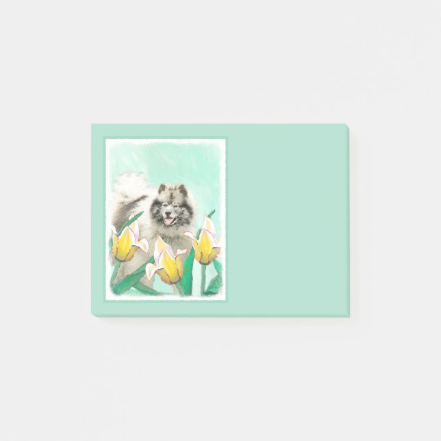 Post-it® Keeshony in Tulips Peinture mignonne Original Chie (Devant)